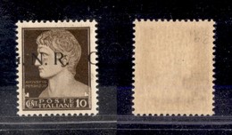 REPUBBLICA SOCIALE  - GNR BRESCIA - 1943 - 10 Cent (471/I Fc) - G A Cavallo - Gomma Integra (120) - Sonstige & Ohne Zuordnung