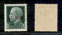 REPUBBLICA SOCIALE  - GNR BRESCIA - 1943 - 25 Cent (474/I L) Con R Accostata A N - Gomma Integra - Other & Unclassified