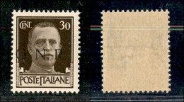 REPUBBLICA SOCIALE  - GNR BRESCIA - 1943 - 30 Cent (475/I) - Gomma Integra (60) - Sonstige & Ohne Zuordnung