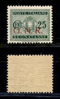 REPUBBLICA SOCIALE  - GNR BRESCIA - 1943 - 25 Cent Segnatasse (50/I) - Gomma Integra (30) - Autres & Non Classés