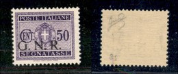 REPUBBLICA SOCIALE  - GNR BRESCIA - 1943 - 50 Cent Segnatasse (53/I) - Gomma Integra - Biondi (200) - Sonstige & Ohne Zuordnung