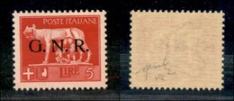 REPUBBLICA SOCIALE  - GNR VERONA - 1944 - 5 Lire (485) - Gomma Integra - Chiavarello (52) - Autres & Non Classés