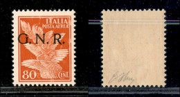 REPUBBLICA SOCIALE  - GNR VERONA - 1944 - 80 Cent Aerea (120) - Gomma Integra - Leggera Abrasione Al Recto - Oliva (210) - Other & Unclassified