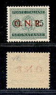 REPUBBLICA SOCIALE  - GNR VERONA - 1944 - 25 Cent Segnatasse (50) - Gomma Integra - Ottimamente Centrato - Sonstige & Ohne Zuordnung