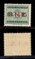 REPUBBLICA SOCIALE  - GNR VERONA - 1944 - 25 Cent Segnatasse (50 Dgb) Con Punto Piccolo Dopo G - Gomma Integra - Cert.AG - Other & Unclassified