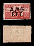 TRIESTE - AMG-FTT - 1947 - 100 Lire (17) - Soprastampa Slittata - Gomma Originale - Nuovi