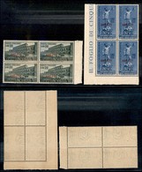 TRIESTE - AMG-FTT - 1950 - Unesco (71/72) - Serie Completa In Quartine - Gomma Integra Con Leggere Bande Brune Da Classi - Mint/hinged