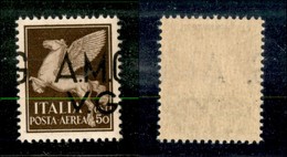 TRIESTE - AMG-FTT - 1945 - 50 Cent Aerea (1 Ga) Con Soprastampa Spostata (G A Cavallo) - Gomma Integra (60) - Mint/hinged