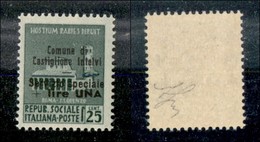 EMISSIONI LOCALI - CASTIGLIONE D'INTELVI - 1945 - 25 Cent + 1 Lira (6) - Gomma Integra (125) - Local And Autonomous Issues