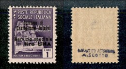 EMISSIONI LOCALI - CASTIGLIONE D'INTELVI - 1945 - 1 Lira + 1  (13) - Gomma Integra - Timbro Scotto (200) - Local And Autonomous Issues