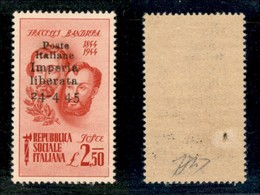 EMISSIONI C.L.N. - IMPERIA - 1945 - 2,50 Lire Bandiera (15 C) - Senza Trattino Tra 4 E 45 - Gomma Integra (360) - Autres & Non Classés