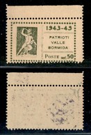 EMISSIONI C.L.N. - VALLE BORMIDA - 1945 - 50 Cent (17) - Gomma Integra - Consuete Aderenze Di Gomma (62) - Other & Unclassified