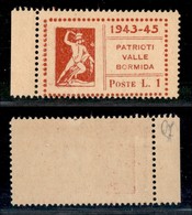 EMISSIONI C.L.N. - VALLE BORMIDA - 1945 - 1 Lira (18) - Gomma Integra (45) - Other & Unclassified