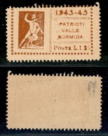 EMISSIONI C.L.N. - VALLE BORMIDA - 1945 - 1,25 Lire (19) - Gomma Integra (55) - Andere & Zonder Classificatie