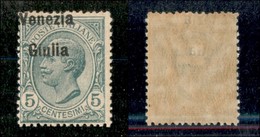OCCUPAZIONI - VENEZIA GIULIA - 1918 - 5 Cent (21 Varietà) - Soprastampa Nell'angolo Superiore Sinistro - Gomma Originale - Venezia Julia
