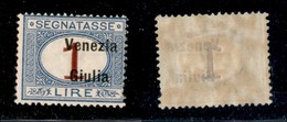 OCCUPAZIONI - VENEZIA GIULIA - 1918 - 1 Lira Segnatasse (7) - Gomma Originale - Soprastampa A Destra (non Catalogato) -  - Venezia Giulia