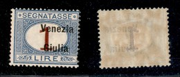 OCCUPAZIONI - VENEZIA GIULIA - 1918 - 1 Lira Segnatasse (7) - Gomma Originale - Soprastampa A Destra (non Catalogato) -  - Vénétie Julienne