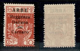 OCCUPAZIONI - ARBE - 1920 - 10 Cent (6) - Gomma Integra (137) - Arbe & Veglia