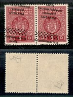 OCCUPAZIONI - LUBIANA - 1941 - 1 Din Segnatasse (7 D) - Coppia On Soprastampe Oblique - Gomma Integra - Diena + Raybaudi - Lubiana