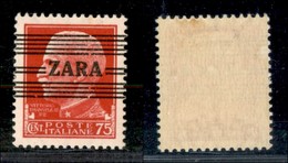 OCCUPAZIONE TEDESCA - ZARA - 1943 - 75 Cent (25) - Gomma Integra (37) - Autres & Non Classés