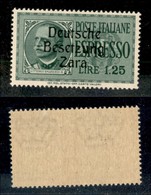 OCCUPAZIONE TEDESCA - ZARA - 1943 - 1,25 Lire Espresso (1) - Gomma Integra (37) - Sonstige & Ohne Zuordnung