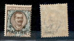 UFFICI POSTALI ESTERO - COSTANTINOPOLI - 1908 - 4 Piastre Su 1 Lira Floreale (18) - Gomma Originale - Oliva (70) - Autres & Non Classés