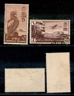 COLONIE - A.O.I. - 1938 - 5 Lire + 10 Lire Soggetti Vari Posta Aerea (9/10) - 2 Valori - Usati (98) - Autres & Non Classés