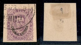 COLONIE - ERITREA - 1893 - 60 Cent Umberto (9) - Usato Su Frammento - Splendido (100+) - Sonstige & Ohne Zuordnung