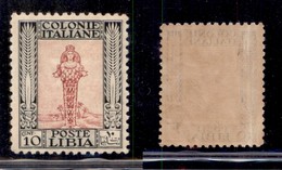 COLONIE - LIBIA - 1926 - 10 Cent Pittorica (61) - Gomma Integra - Molto Ben Centrato (300) - Sonstige & Ohne Zuordnung
