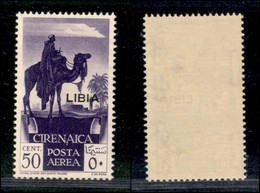 COLONIE - LIBIA - 1936 - 50 Cent Posta Aerea (27) - Molto Ben Centrato - Gomma Integra (200) - Sonstige & Ohne Zuordnung