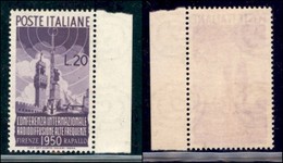 REPUBBLICA   - POSTA ORDINRIA - 1950 - 20 Lire Radiodiffusione (623) - Gomma Integra (30) - Sonstige & Ohne Zuordnung