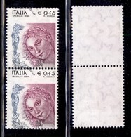 REPUBBLICA   - POSTA ORDINRIA - 2004 - 0,45 Euro (2726 - Specializzato 2370 Eb) - Coppia Verticale Con Dentellature Spos - Andere & Zonder Classificatie