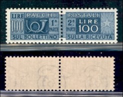 REPUBBLICA   - SERVIZI - 1946/1951 - 100 Lire Pacchi Postali (77) - Gomma Integra (125) - Sonstige & Ohne Zuordnung