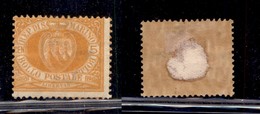 SAN MARINO - POSTA ORDINARIA - 1877 - 5 Cent Stemma (2) - Gomma Originale - Linguella Parziale (120) - Autres & Non Classés
