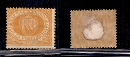 SAN MARINO - POSTA ORDINARIA - 1877 - 5 Cent Stemma (2) - Gomma Originale - Linguella Parziale (120) - Otros & Sin Clasificación