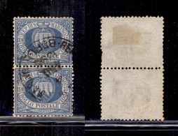 SAN MARINO - POSTA ORDINARIA - 1877 - 10 Cent Stemma (3) - Coppia Verticale Usata - Dentellatura Carente Sulla Sinistra  - Altri & Non Classificati