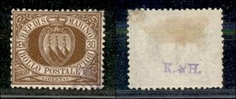 SAN MARINO - POSTA ORDINARIA - 1877 - 30 Cent Stemma (6) - Usato - Dentellatura Carente A Sinistra (160) - Sonstige & Ohne Zuordnung