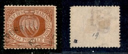 SAN MARINO - POSTA ORDINARIA - 1894 - 65 Cent Stemma (19) - Usato - Other & Unclassified