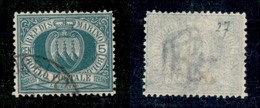 SAN MARINO - POSTA ORDINARIA - 1899 - 5 Cent Stemma (27) - Usato - Ben Centrato - Sonstige & Ohne Zuordnung