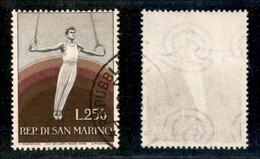 SAN MARINO - POSTA ORDINARIA - 1955 - 250 Lire Ginnasta (419) - Usato - Sonstige & Ohne Zuordnung