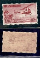 SAN MARINO - POSTA AEREA - 1961 - 1000 Lire Elicottero Posta Aerea (138) - Gomma Integra (70) - Sonstige & Ohne Zuordnung