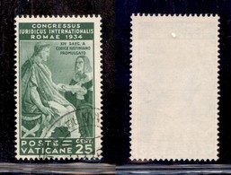 VATICANO - POSTA ORDINARIA - 1935 - 25 Cent Congresso Giuridico (43) - Usato (50) - Other & Unclassified