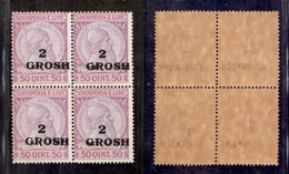 ESTERO - ALBANIA - 1914 - 2 Grosh SU 50 Qind (45) - Quartina - Gomma Integra - Other & Unclassified