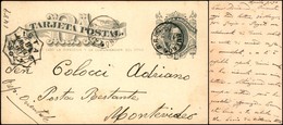 ESTERO - ARGENTINA - Intero Postale Da 4 Cent Da Buenos Aires A Montevideo Del 7.4.90 - Listas 8.4.90 A Lato - Autres & Non Classés