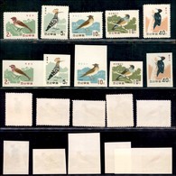ESTERO - COREA DEL NORD - 1966 - Uccelli (735/739 A+B) - Due Serie Complete - Dentellati E Non - Gomma Integra (57) - Autres & Non Classés