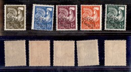 ESTERO - FRANCIA - 1957 - Preannullati (1150/1154) - Serie Completa - Gomma Integra (40) - Other & Unclassified