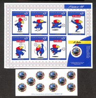 ESTERO - FRANCIA - 1998 - Foglietto Souvenir Mondiali Di Calcio + Foglietto Autoadesivo (3279) - Nuovi Perfetti - Sonstige & Ohne Zuordnung