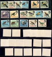 ESTERO - GAMBIA - 1963/1965 - Uccelli Soprastampati (183/186 + 188/200) - 2 Serie Complete - Gomma Integra (20+) - Autres & Non Classés