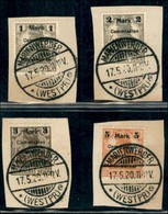 ESTERO - GERMANIA - Marienwerder - 1920 - Soprastampati (22/25) - Serie Completa Usata Su Frammenti (130) - Autres & Non Classés