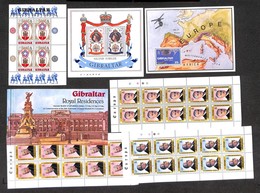 ESTERO - GIBILTERRA - 1976/1980 - Piccolo Insieme I 7 Foglietti E 1 Libretto Del Periodo - Nuovi - Autres & Non Classés